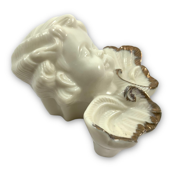 Antique porcelain angel box - Picture 8 of 9